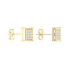 10KT 0.09- 0.10CT D- EARRINGS  "SQUARE"