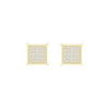 10KT 0.09- 0.10CT D- EARRINGS  "SQUARE"