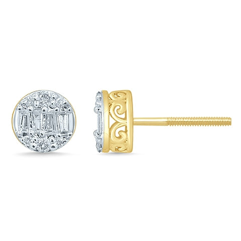 10K 0.20- 0.26CT D-BAGUETTE EARRINGS