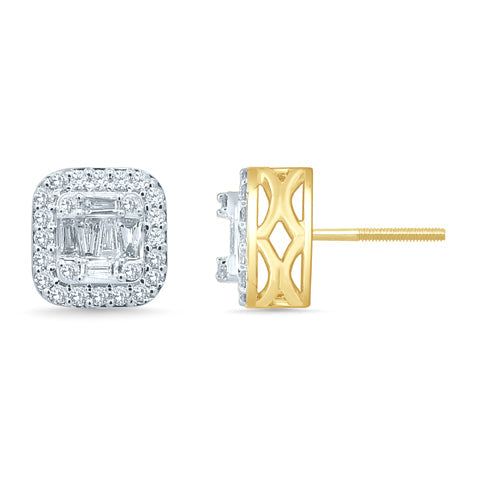 10K 0.98-1.08CT D-BAGUETTE EARRINGS