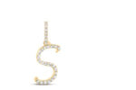 1/10CTW-DIA NICOLE INITIAL "S" PENDANT 10K