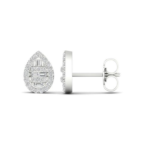 10K 0.25CT D-BAGUETTES EARRINGS