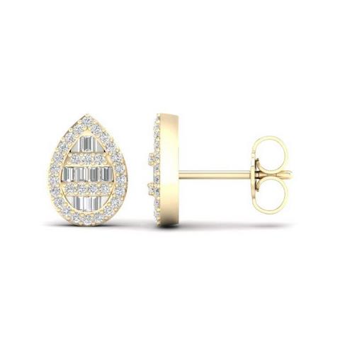 10K 0.33CT D-BAGUETTE EARRINGS