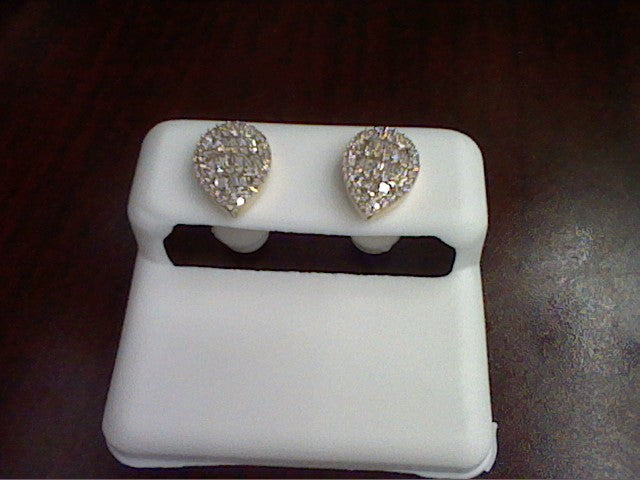 10K 0.50CT D-BAGUETTE EARRINGS