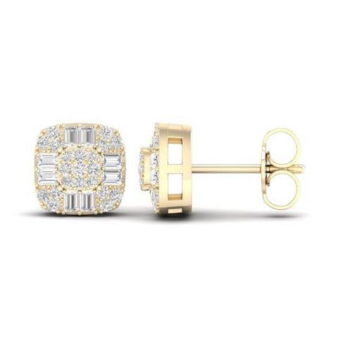 10K 0.33CT D-BAGUETTE EARRINGS