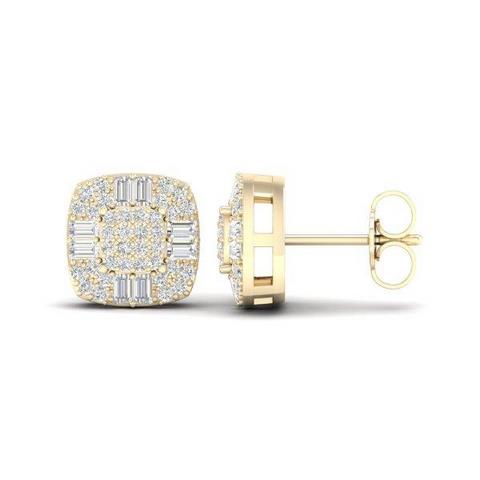 10K 0.50CT D-BAGUETTE EARRINGS