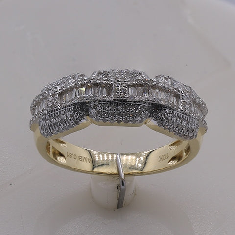 10KT 0.80- 0.81CT D-MENS BANDS BAGUETTE