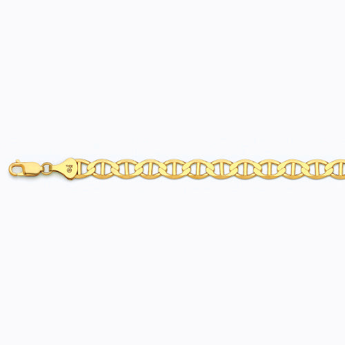 10KY 7.5MM SOLID MARINER 16 CHAIN NECKLACE",10K 7.5 MM YELLOW GOLD SOLID MARINER 16 CHAIN NECKLACE""