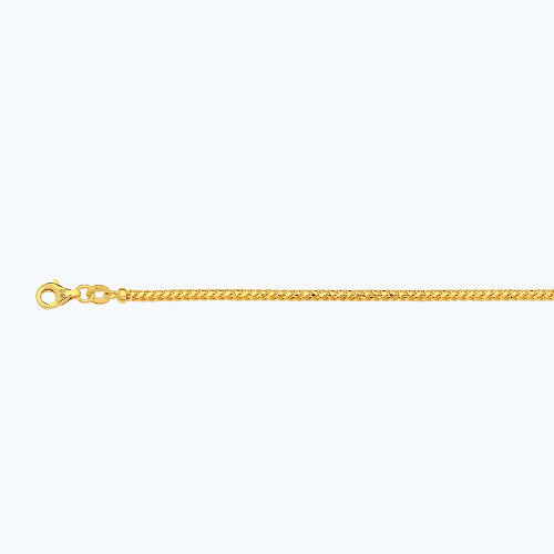 10KY 1.8MM SOLID DIAMOND CUT FRANCO 16 CHAIN NECKLACE",10K 1.8MM YELLOW GOLD SOLID DIAMOND CUT FRANCO 16 CHAIN NECKLACE""