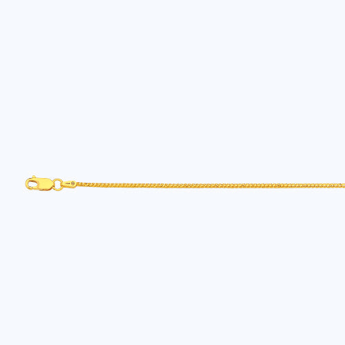 10KY 1.3MM SOLID DIAMOND CUT FRANCO 16 CHAIN NECKLACE",10K 1.3MM YELLOW GOLD SOLID DIAMOND CUT FRANCO 16 CHAIN NECKLACE""