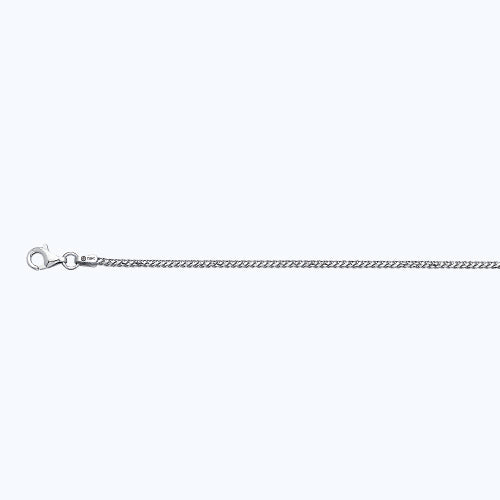 10KW 1.5MM SOLID DIAMOND CUT FRANCO 16 CHAIN NECKLACE",10K 1.5MM WHITE GOLD SOLID DIAMOND CUT FRANCO 16 CHAIN NECKLACE""