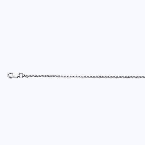 10KW 1.3MM SOLID DIAMOND CUT FRANCO 16 CHAIN NECKLACE",10K 1.3MM WHITE GOLD SOLID DIAMOND CUT FRANCO 16 CHAIN NECKLACE""