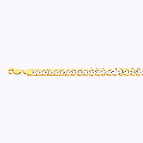 10K 6.5MM HOLLOW PAVE CUBAN 16 CHAIN NECKLACE"