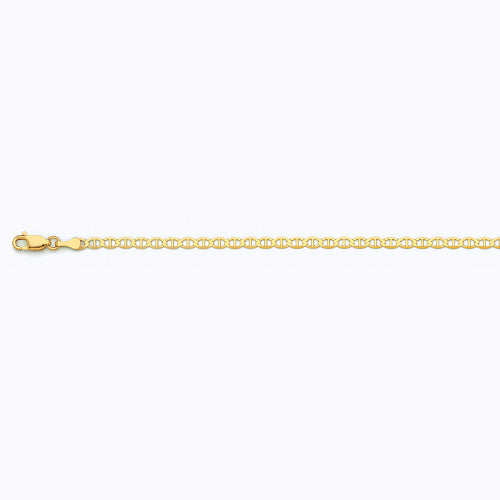 10KY 3 MM SOLID MARINER 16 CHAIN NECKLACE",10K 3 MM YELLOW GOLD SOLID MARINER 16 CHAIN NECKLACE""