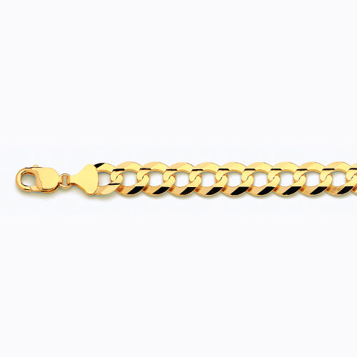 10KY 13MM SOLID CURB 16 CHAIN NECKLACE",10K 13MM YELLOW GOLD SOLID CURB 16 CHAIN NECKLACE""