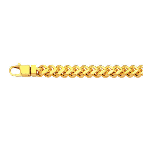 10KY 7MM HOLLOW FRANCO 16 CHAIN NECKLACE"