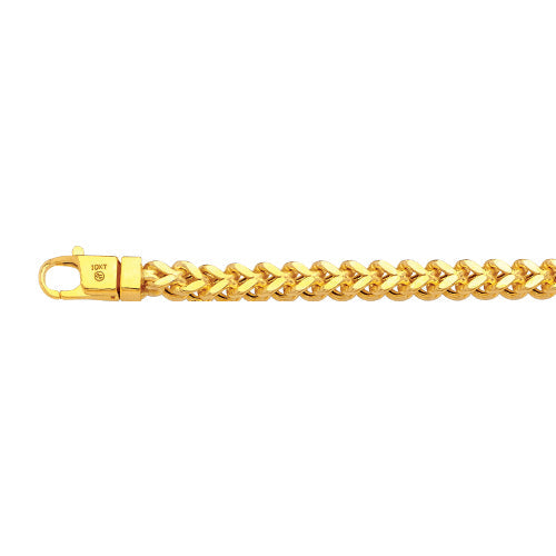 10KY 6MM HOLLOW FRANCO 20 CHAIN NECKLACE"