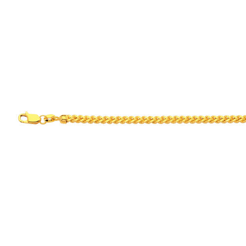 10KY 2MM HOLLOW FRANCO 16 CHAIN NECKLACE"