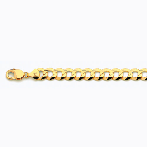 10KY 11MM SOLID CURB 18 CHAIN NECKLACE",10K 11MM YELLOW GOLD SOLID CURB 18 CHAIN NECKLACE""