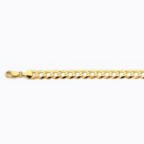 10KY 8MM SOLID CURB 16 CHAIN NECKLACE",10K 8MM YELLOW GOLD SOLID CURB 16 CHAIN NECKLACE""