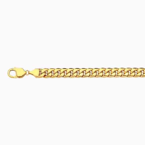 10KY 9MM HOLLOW MIAMI CUBAN 7 CHAIN BRACELET"