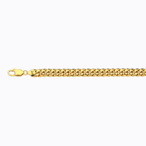 10KY 7.5MM HOLLOW MIAMI CUBAN 16 CHAIN NECKLACE"