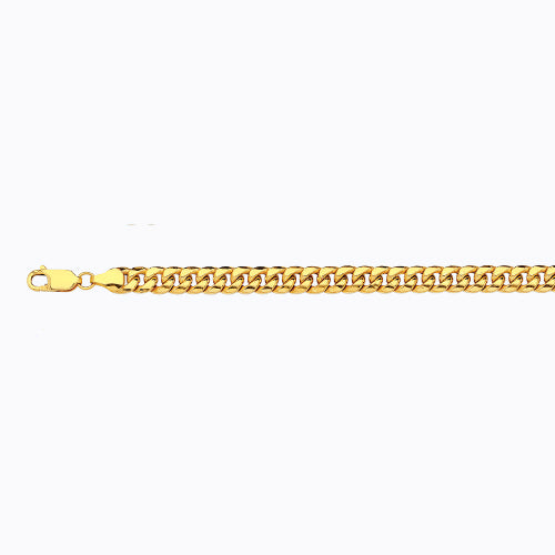 10KY 7MM HOLLOW MIAMI CUBAN 16 CHAIN NECKLACE"