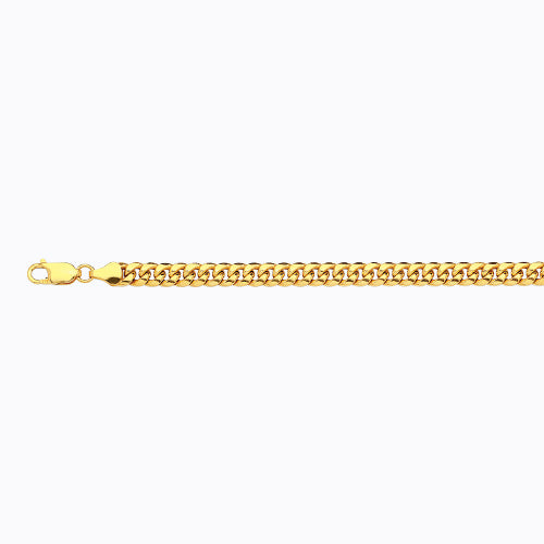 10KY 6MM HOLLOW MIAMI CUBAN 16 CHAIN NECKLACE"