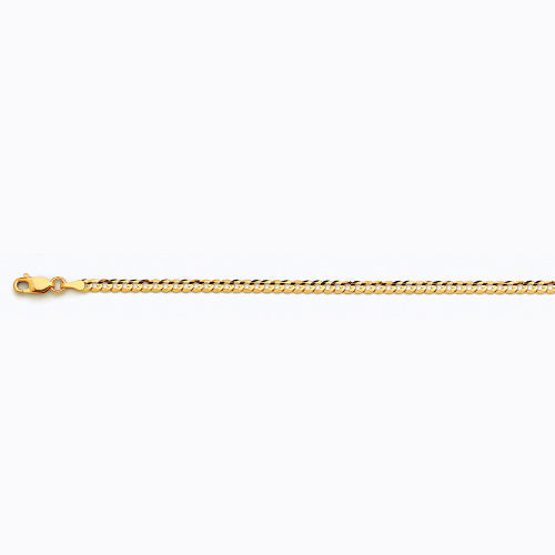 10KY 3MM SOLID CURB 16 CHAIN NECKLACE",10K 3MM YELLOW GOLD SOLID CURB 16 CHAIN NECKLACE""