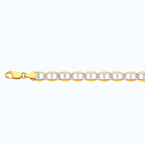 10KY 9MM SOLID PAVE MARINER 18 CHAIN NECKLACE",10KY 9MM SOLID PAVE MARINER 18 CHAIN NECKLACE""