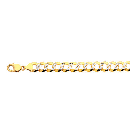 10K 12MM SOLID PAVE CUBAN 16 CHAIN NECKLACE",10K 12MM SOLID PAVE CUBAN 16 CHAIN NECKLACE""