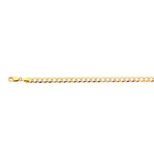 10K 5.5MM SOLID PAVE CUBAN 16 CHAIN NECKLACE",10K 5.5MM SOLID PAVE CUBAN 16 CHAIN NECKLACE""