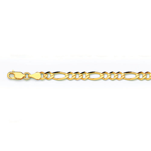 10KY 4.5MM SOLID FIGARO 16 CHAIN NECKLACE",10K 4.5MM YELLOW GOLD SOLID FIGARO 16 CHAIN NECKLACE""