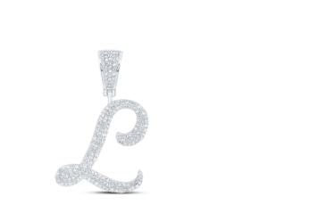 7/8CTW-DIA NICOLE INITIAL "L" PENDANT 10K