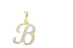 1/5 CTW-DIA NICOLE INITIAL "B" PENDANT 10K