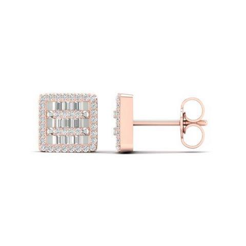 10K 0.33CT D-BAGUETTES EARRING