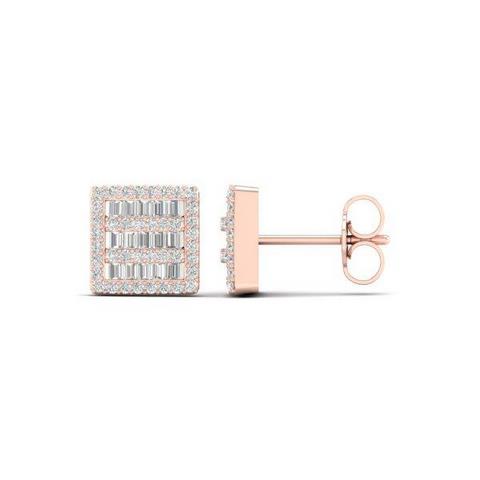 10K 0.50CT D-EARRING BAG/RDS