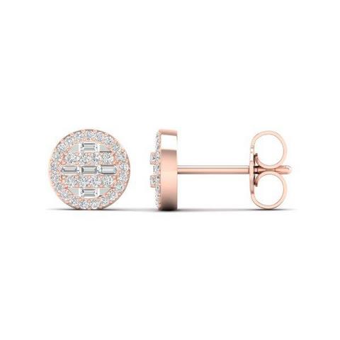 10K 0.25CT D-BAGUETTE EARRINGS