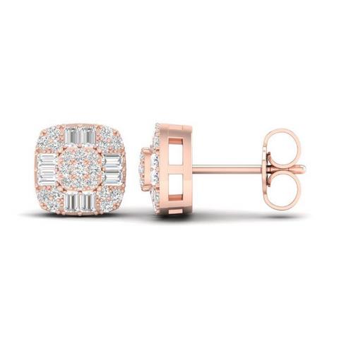 10K 0.33CT D-BAGUETTE EARRINGS