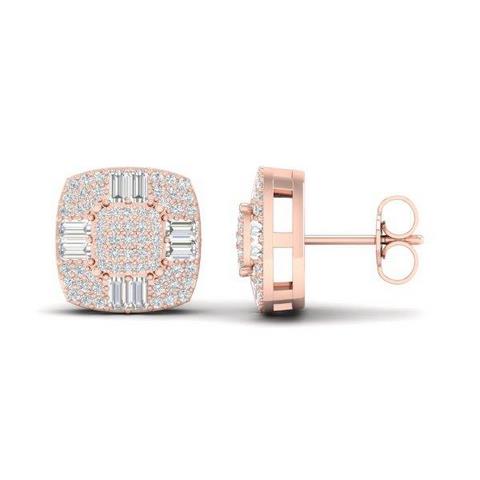 10K 0.75CT D-EARRING BAG/RDS