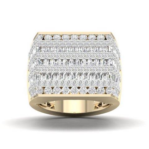 10K 3.00CT D-MENS BAGUETTE  RING