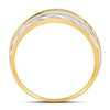 10kt Two-tone Gold Mens Round Diamond Wedding Band Ring 1/4 Cttw