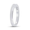 14kt White Gold Womens Princess Diamond Wedding Band 1/4 Cttw