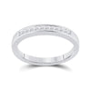 14kt White Gold Womens Princess Diamond Wedding Band 1/4 Cttw