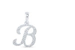 1/5 CTW-DIA NICOLE INITIAL "B" PENDANT 10K