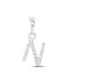 1/20CTW-DIA NICOLE INITIAL "N" PENDANT 10K