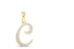 1/10 CTW-DIA NICOLE INITIAL "C" PENDANT 10K