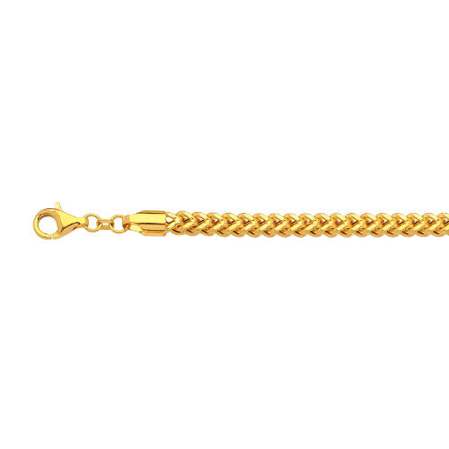 14KY 4.5MM HOLLOW FRANCO 16 CHAIN NECKLACE"