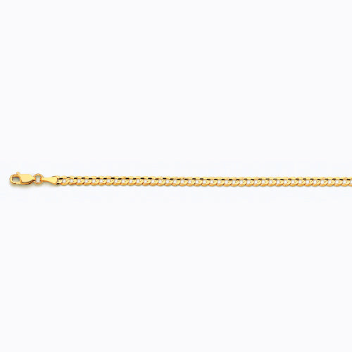 14KY 3.5MM SOLID CURB 16 CHAIN NECKLACE",14K 3.5MM YELLOW GOLD SOLID CURB 16 CHAIN NECKLACE""