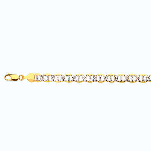 14K 7.5MM SOLID PAVE MARINER 20 CHAIN NECKLACE",14K 7.5 MM SOLID PAVE MARINER 20 CHAIN NECKLACE""